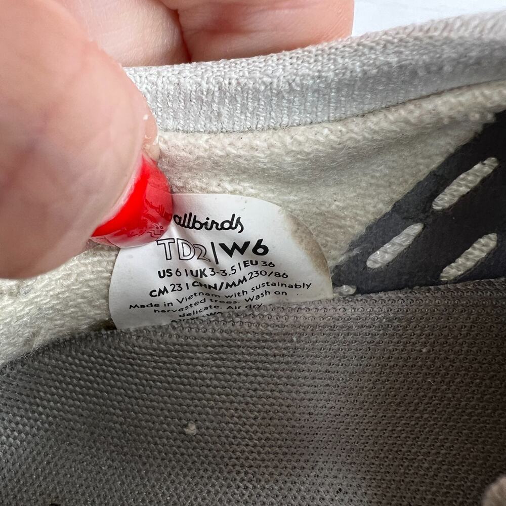 Allbirds TD2 Tree Dasher 2 Mesh Knit Shoe Sneakers Light Gray Womens 6 - Picture 8 of 8